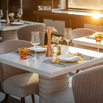 ET1 – giải pháp đèn bàn Horeca từ HUTA tại Cloud Nine Saigon Restaurant