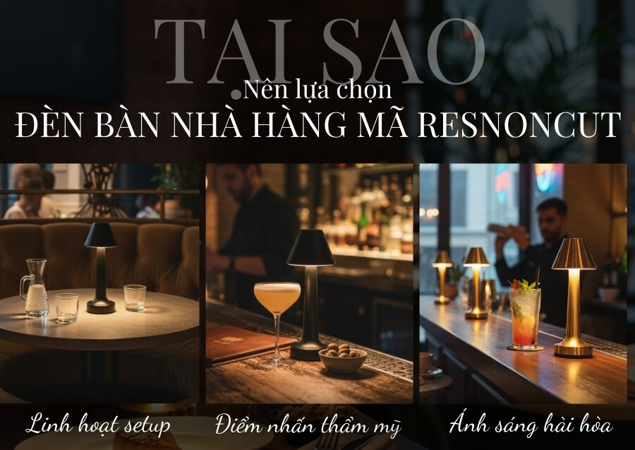Đèn Bàn Quán Bar HUTA Light For Life Mã RESNONCUT