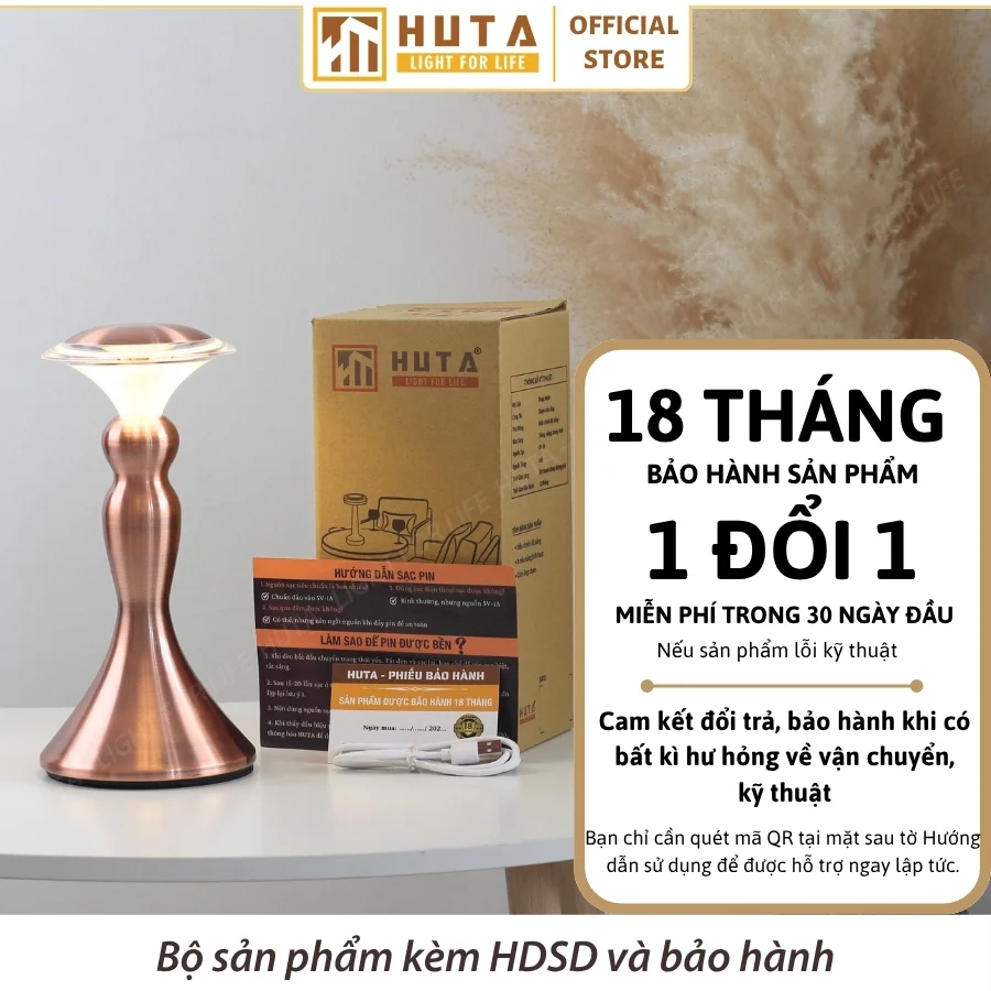 Đèn Bàn Quán Bar, Nhà Hàng HUTA Light For Life Mã RESCUP