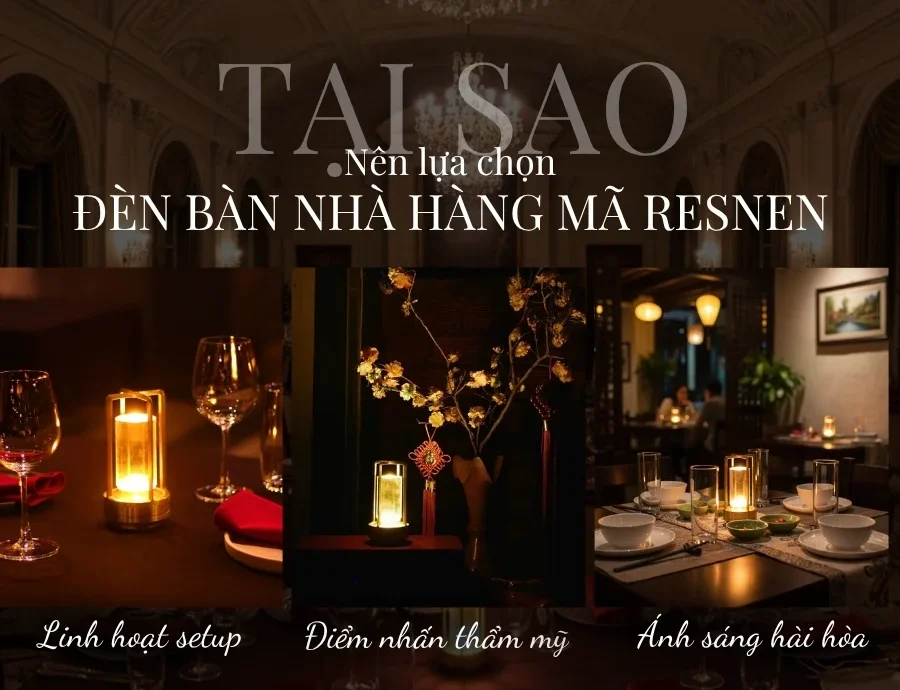 Đèn Bàn Quán Bar, Nhà Hàng HUTA Light For Life Mã RESNEN