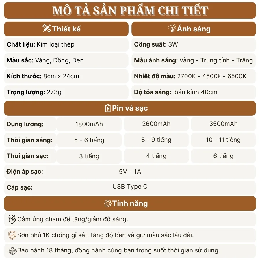 Đèn Bàn Quán Bar, Nhà Hàng HUTA Light For Life Mã RESNONCUT