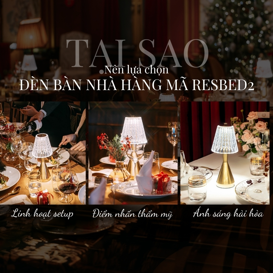 Đèn Bàn Trang Trí Nhà Hàng HUTA Light For Life Mã RESBED2