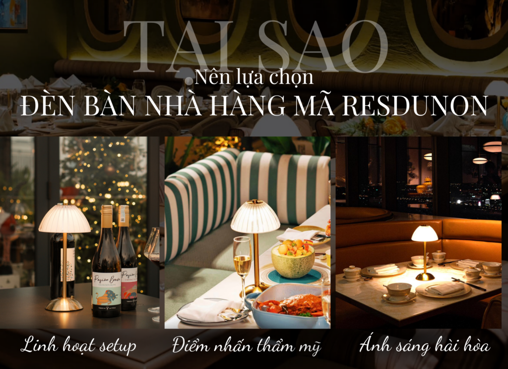 Đèn Bàn Trang Trí Nhà Hàng HUTA Light For Life Mã RESDUNON