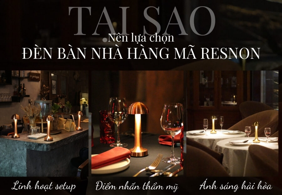 Đèn Bàn Trang Trí Nhà Hàng HUTA Light For Life Mã RESNON