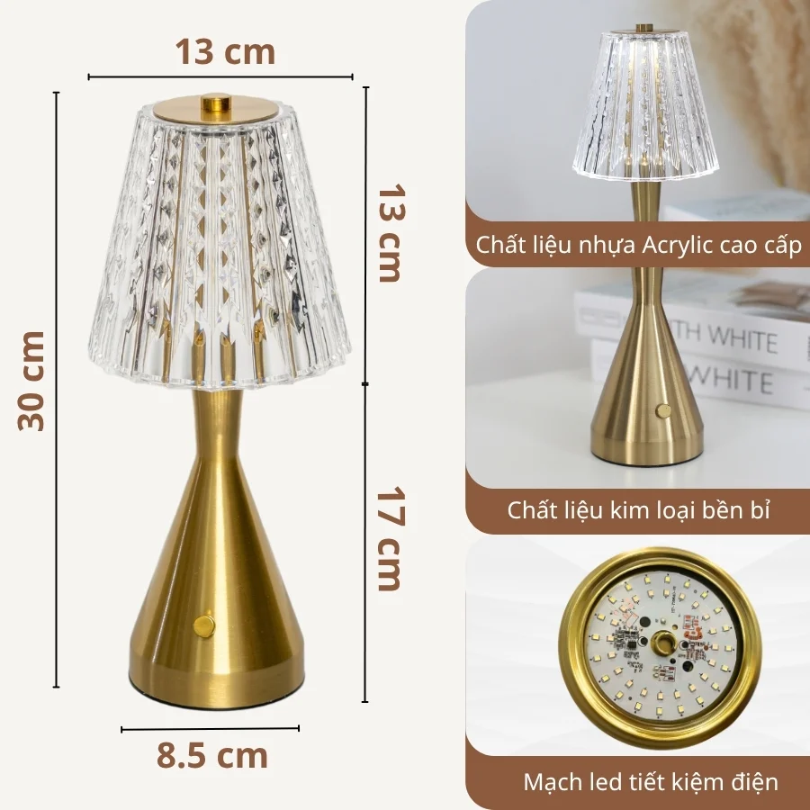 Đèn Bàn Trang Trí Nhà Hàng, Quán Bar HUTA Light For Life Mã RESBED2