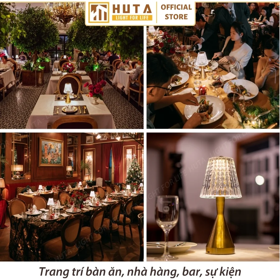 Đèn Bàn Trang Trí Nhà Hàng, Quán Bar HUTA Light For Life Mã RESBED2