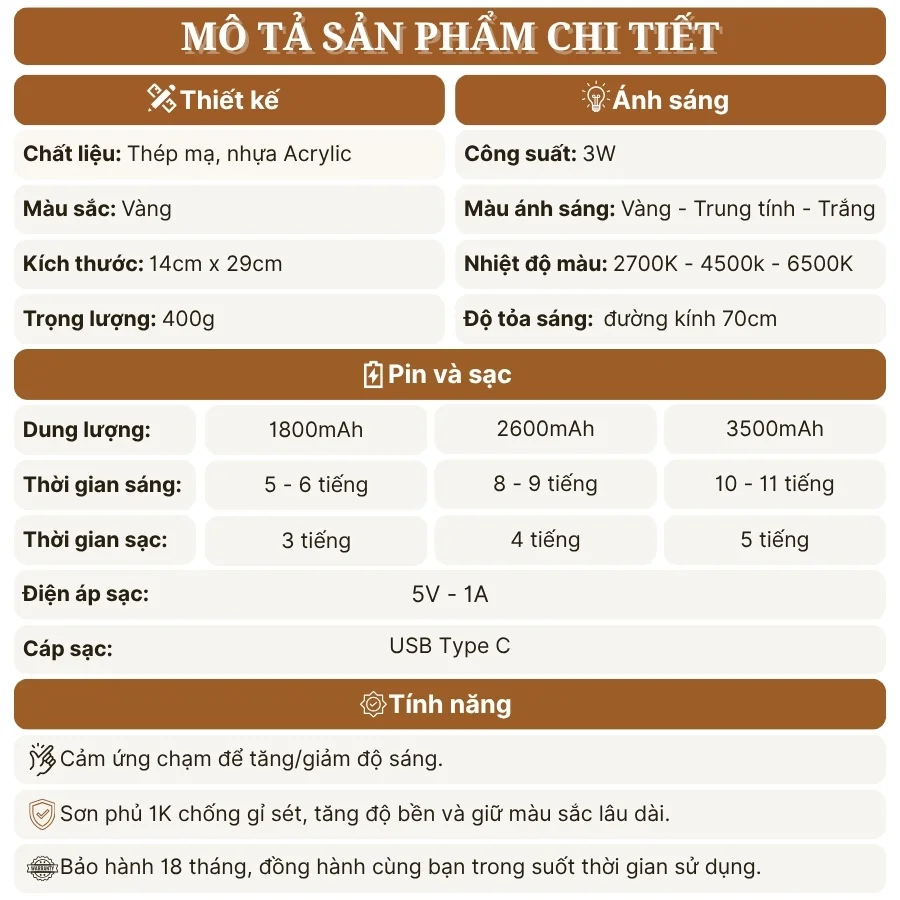 Đèn Bàn Trang Trí Nhà Hàng, Quán Bar HUTA Light For Life Mã RESBED3