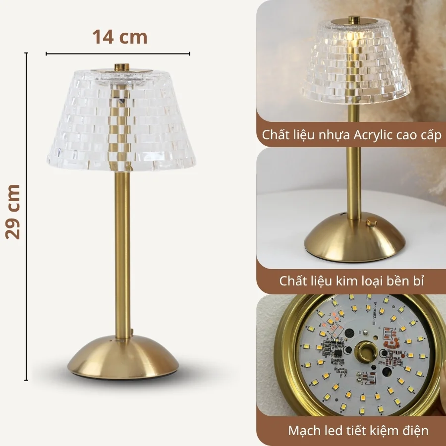 Đèn Bàn Trang Trí Nhà Hàng, Quán Bar HUTA Light For Life Mã RESBED3