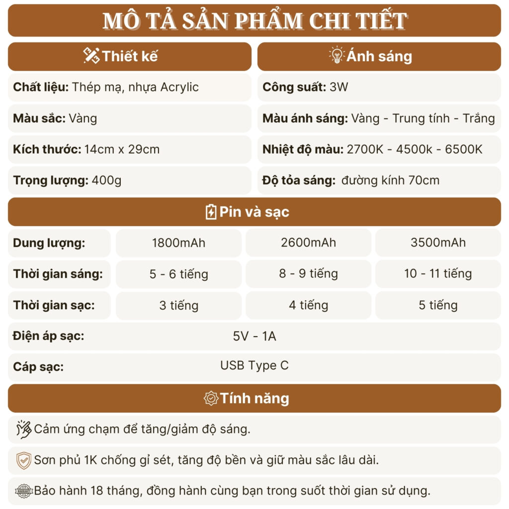 Đèn Bàn Trang Trí Nhà Hàng HUTA Light For Life Mã RESBED3