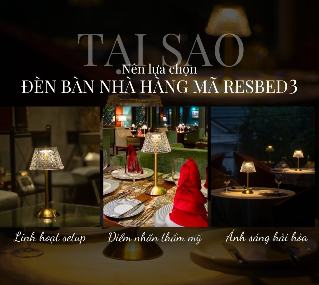 Đèn Bàn Trang Trí Nhà Hàng HUTA Light For Life Mã RESBED3