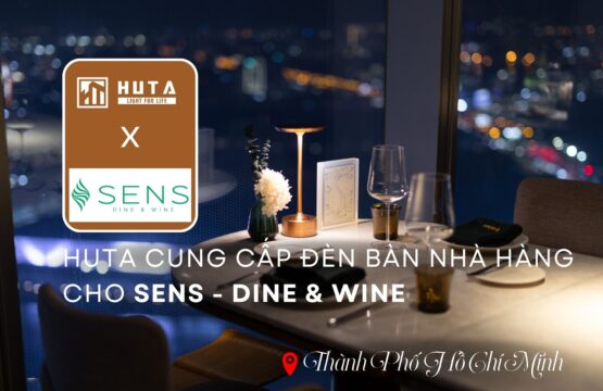 huta cung cap den ban nha hang cho sens dine wine