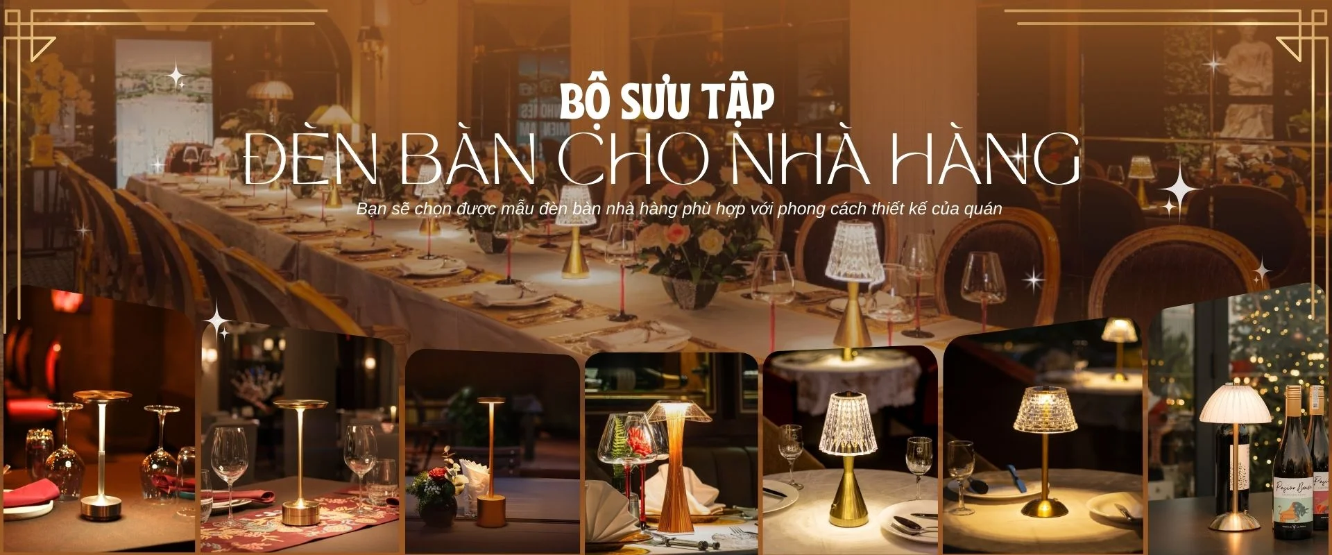 Mẫu đèn bàn cho nhà hàng