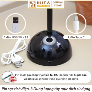 Đèn Bàn Decor Tích Điện HUTA Light For Life Mã BEDNAM