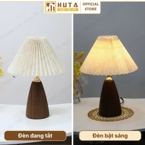 Đèn Ngủ Để Bàn Decor Khách Sạn, Tab Đầu Giường HUTA Light For Life Thân Kim Loại Mã T10