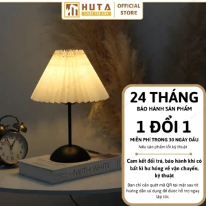 Đèn Ngủ Để Bàn Decor Khách Sạn, Tab Đầu Giường HUTA Light For Life Thân Kim Loại Mã T13