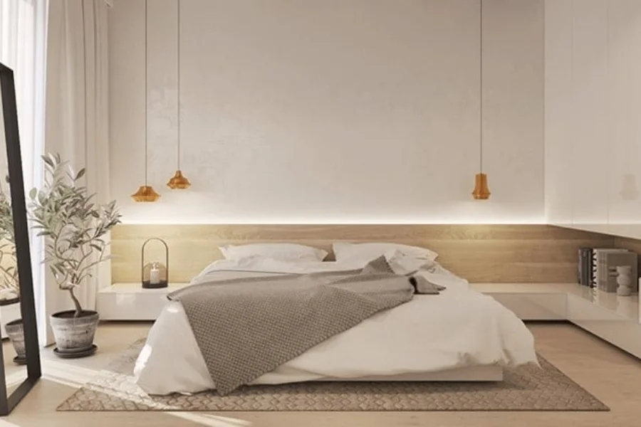 Ứng dụng của đèn ngủ để bàn khách sạn thân kim loại mã T13 và phong cách không gian