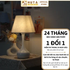 Đèn Ngủ Để Bàn Decor Khách Sạn, Tab Đầu Giường HUTA Light For Life Thân Kim Loại Mã T3