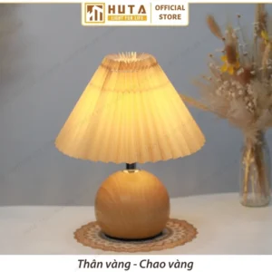 Đèn Ngủ Để Bàn Decor Khách Sạn, Tab Đầu Giường HUTA Light For Life Thân Kim Loại Mã T8