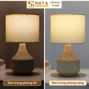 Đèn Ngủ Để Bàn Hiện Đại Cho Khách Sạn HUTA Light For Life Thân Gốm Sứ Mã S14