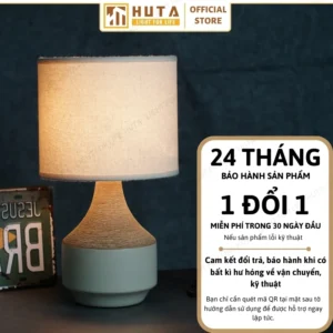 Đèn Ngủ Để Bàn Hiện Đại Cho Khách Sạn HUTA Light For Life Thân Gốm Sứ Mã S14