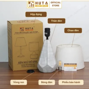 Đèn Ngủ Để Bàn Hiện Đại Cho Khách Sạn HUTA Light For Life Thân Gốm Sứ Mã S15