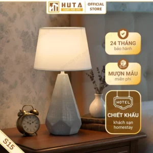 Đèn Ngủ Để Bàn Hiện Đại Cho Khách Sạn HUTA Light For Life Thân Gốm Sứ Mã S15