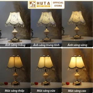 Đèn Ngủ Để Bàn Khách Sạn HUTA Light For Life Phong Cách Cổ Điển Thân Kim Loại Mã CD1