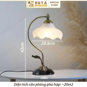 Đèn Ngủ Để Bàn Khách Sạn HUTA Light For Life Phong Cách Cổ Điển Thân Kim Loại Mã CD2
