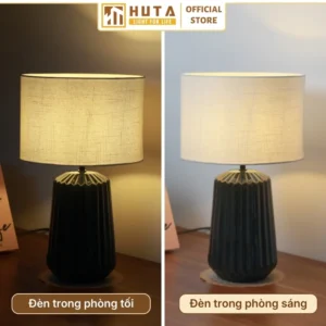 Đèn Ngủ Để Bàn Khách Sạn Sang Trọng HUTA Light For Life Thân Gốm Sứ Mã S17