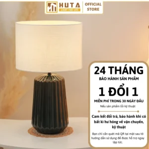 Đèn Ngủ Để Bàn Khách Sạn Sang Trọng HUTA Light For Life Thân Gốm Sứ Mã S17