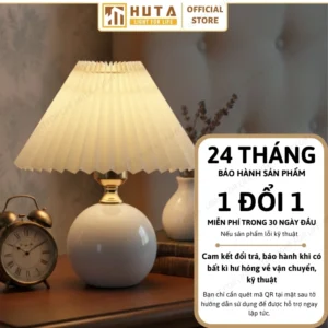 Đèn Ngủ Để Bàn Khách Sạn, Tab Đầu Giường HUTA Light For Life Thân Gốm Sứ Mã S8
