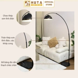 Đèn cây đứng HUTA Light For Life chất liệu kim loại dáng cong mã KC11