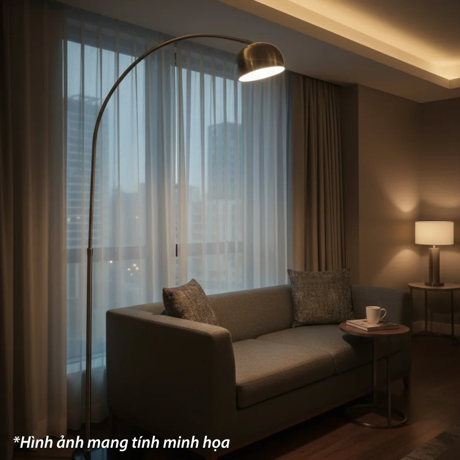 Đèn cây đứng dáng cong mã KC3 có thể trang trí ở các vị trí nào?