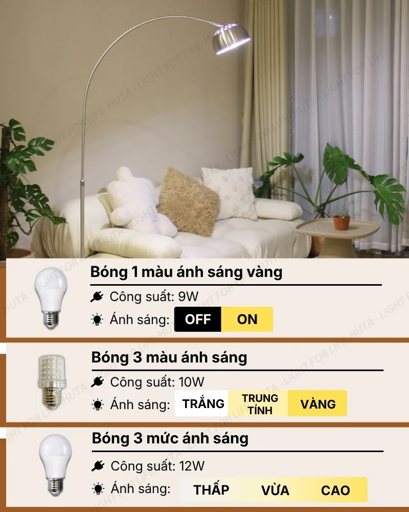 Thông số kỹ thuật chi tiết đèn cây đứng decor mã KC3