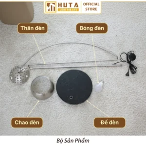 Đèn cây đứng HUTA Light For Life chất liệu kim loại dáng cong mã KC3