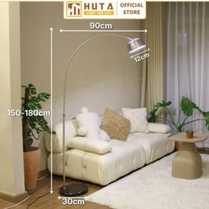 Đèn cây đứng HUTA Light For Life chất liệu kim loại dáng cong mã KC3