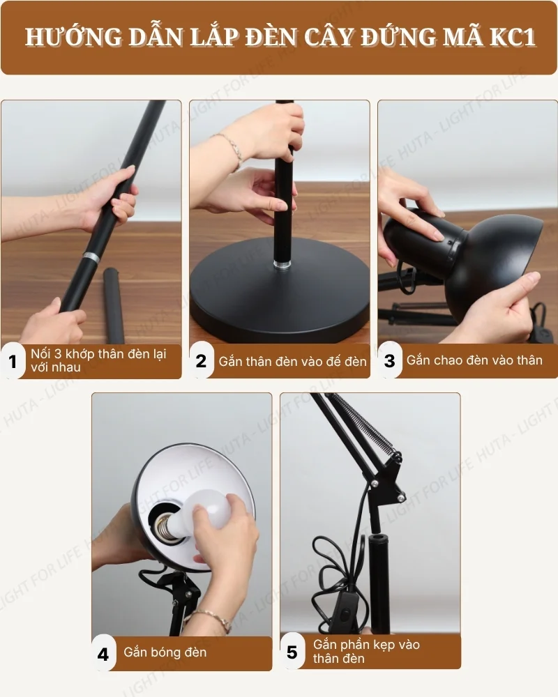 Thông số kỹ thuật chi tiết đèn cây đứng Pixar mã KC1
