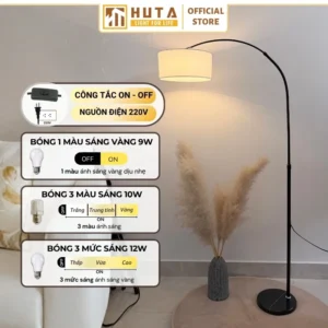 Đèn cây đứng HUTA Light For Life thân kim loại dáng cong mã KC2