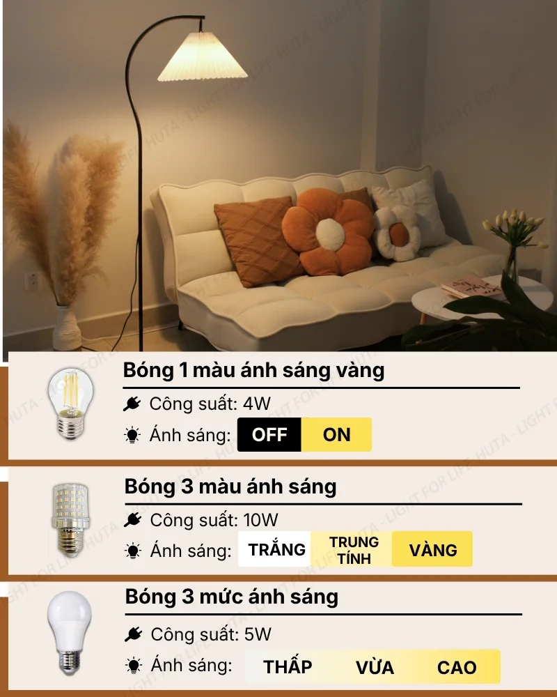 Thông số kỹ thuật chi tiết đèn cây đứng decor mã KC6