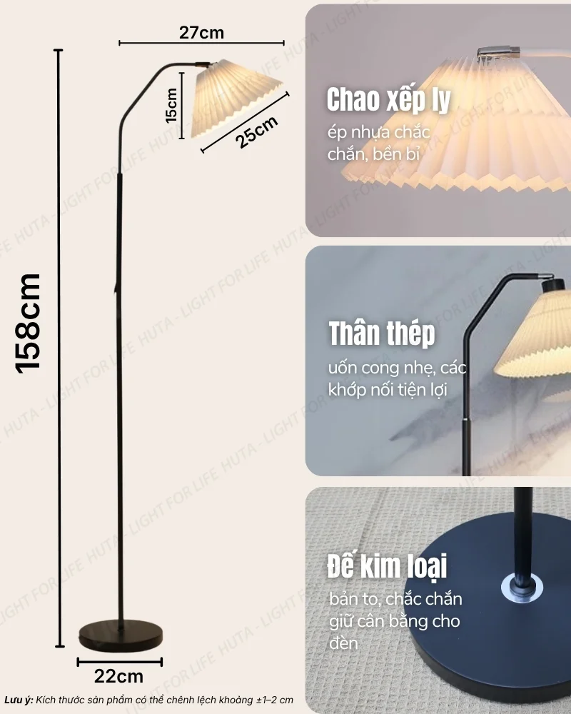 Thông số kỹ thuật chi tiết đèn cây đứng decor mã KT6