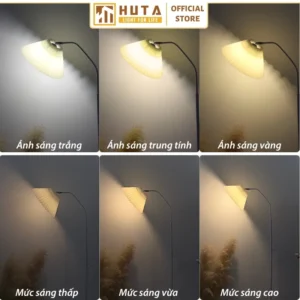 Đèn cây đứng HUTA Light For Life thân kim loại dáng cong mã KT6