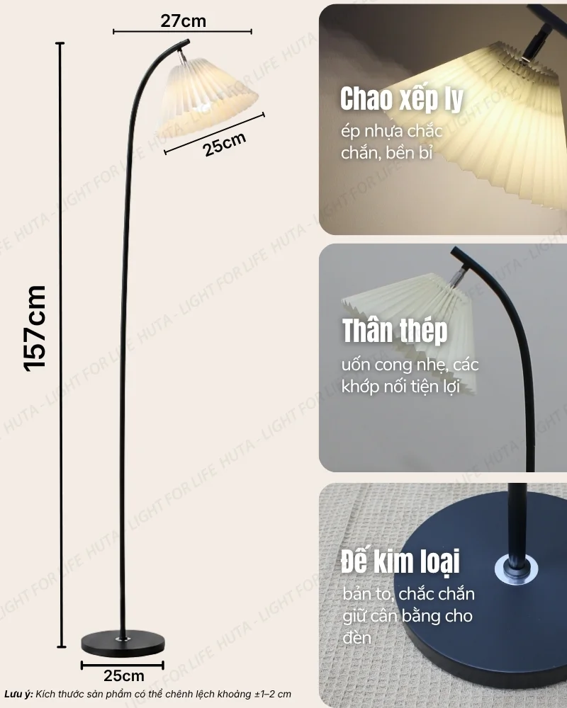 Thông số kỹ thuật chi tiết đèn cây đứng decor mã KT7