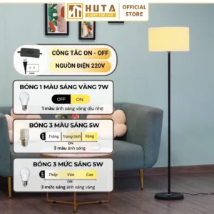 Đèn cây đứng HUTA Light For Life thân kim loại dáng thẳng mã KT4