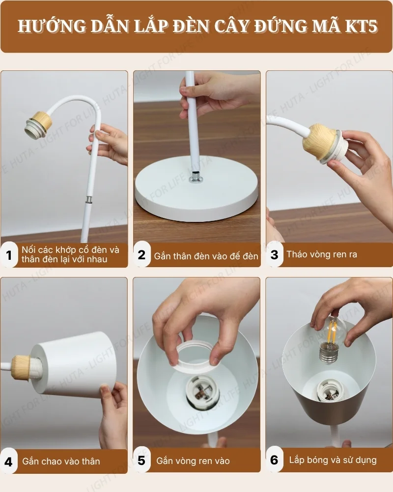 Thông số kỹ thuật chi tiết đèn cây đứng decor mã KT5