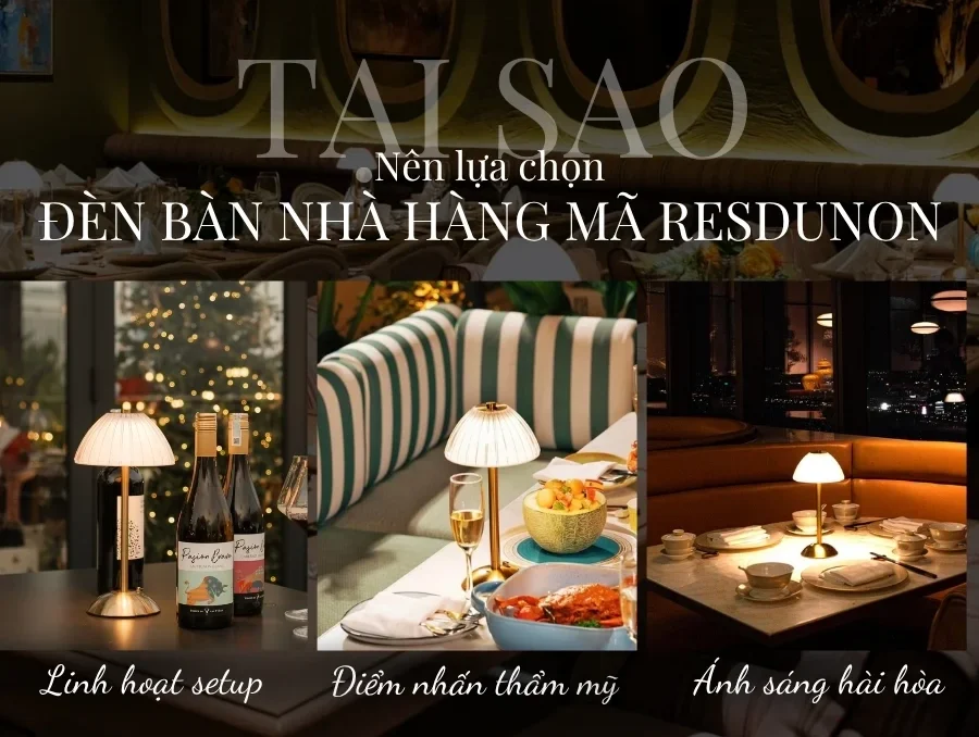 Đèn Bàn Trang Trí Nhà Hàng, Quán Bar HUTA Light For Life Mã RESDUNON