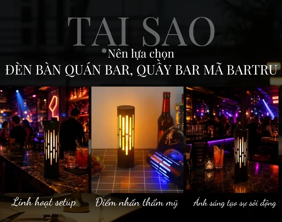 Đèn Led Để Bàn Quán Bar, Quầy Bar HUTA Light For Life Mã BARTRU