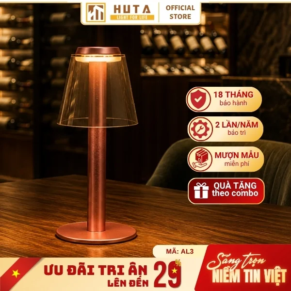 Đèn Bàn Decor Tích Điện HUTA Light For Life Mã RESBED4