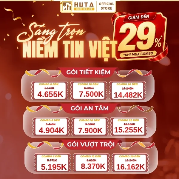 Đèn Bàn Trang Trí Nhà Hàng, Quán Bar HUTA Light For Life Mã ET1